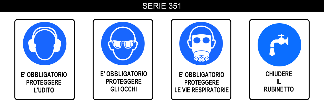 cartelli segnalatori obbligo serie 351