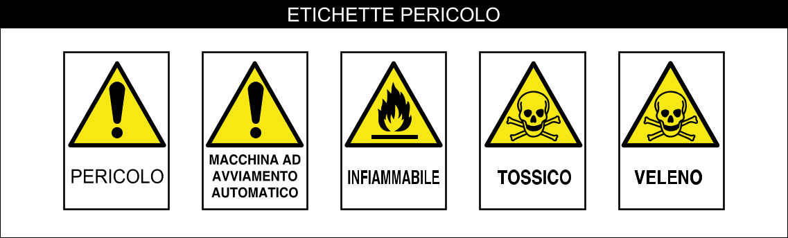 ETICHETTE SERIE PERICOLO