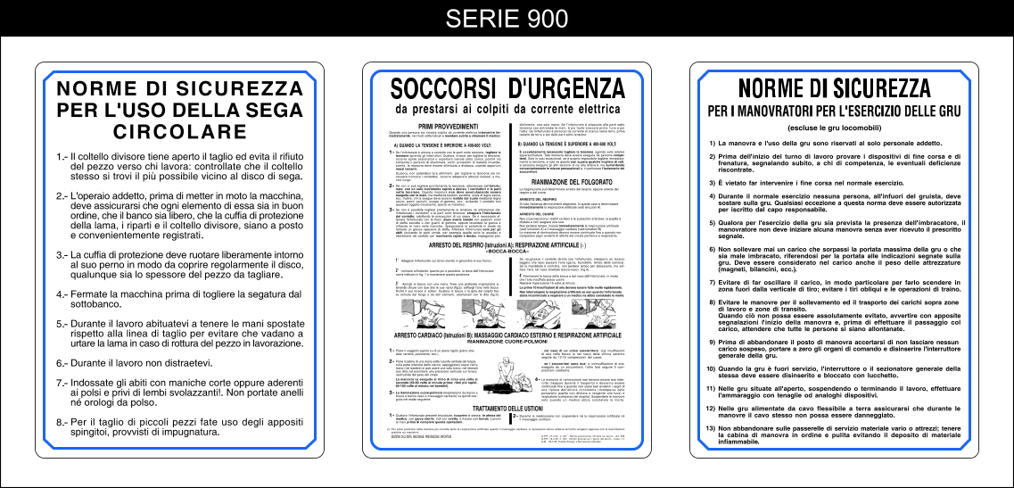 cartelli normative serie 900